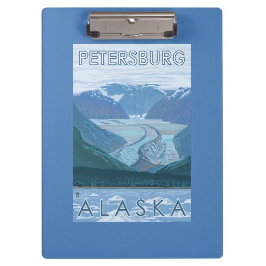 Gletscher-Szene - Petersburg, Alaska Klemmbrett (Vorderseite)