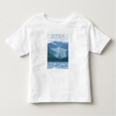 Gletscher-Szene - Sitka, Alaska Kleinkind T-shirt (Vorderseite)