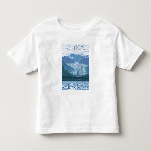 Gletscher-Szene - Sitka, Alaska Kleinkind T-shirt (Vorderseite)