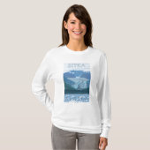 Gletscher-Szene - Sitka, Alaska T-Shirt (Vorne ganz)