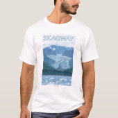 Gletscher-Szene - Skagway, Alaska T-Shirt (Vorderseite)