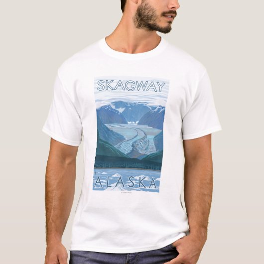 Gletscher-Szene - Skagway, Alaska T-Shirt (Vorderseite)