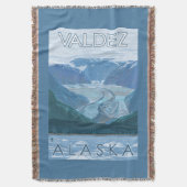 Gletscher-Szene - Valdez, Alaska Decke (Vorderseite Vertikal)
