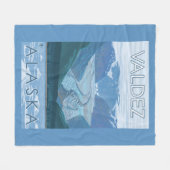 Gletscher-Szene - Valdez, Alaska Fleecedecke (Vorderseite (Horizontal))