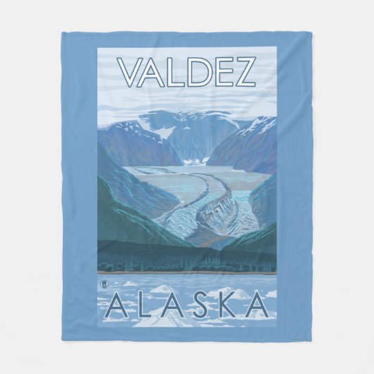 Gletscher-Szene - Valdez, Alaska Fleecedecke (Vorderseite)