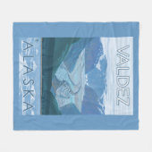 Gletscher-Szene - Valdez, Alaska Fleecedecke (Vorderseite (Horizontal))