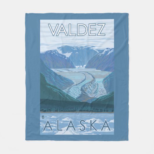 Gletscher-Szene - Valdez, Alaska Fleecedecke (Vorderseite)