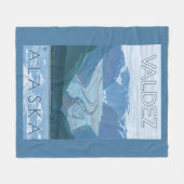 Gletscher-Szene - Valdez, Alaska Fleecedecke (Vorderseite (Horizontal))