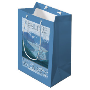 Gletscher-Szene - Valdez, Alaska Mittlere Geschenktüte