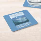 Gletscher-Szene - Valdez, Alaska Rechteckiger Pappuntersetzer (angewinkelt)