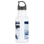 Gletscher und ein Berg Trinkflasche (Rückseite)