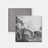 Gletscher von Grindelwald Magnet (Vorderseite/Rückseite)