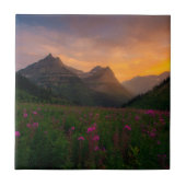 Gletscher-Wildblumen Fliese (Vorderseite)