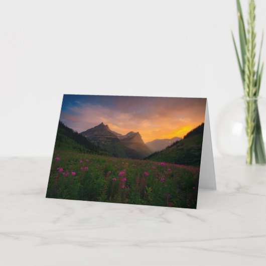 Gletscher-Wildblumen Karte (Vorderseite)