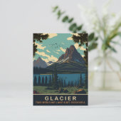 Gletscher, Zwei Medicine Lake und Rockwell Postkarte (Stehend Vorderseite)