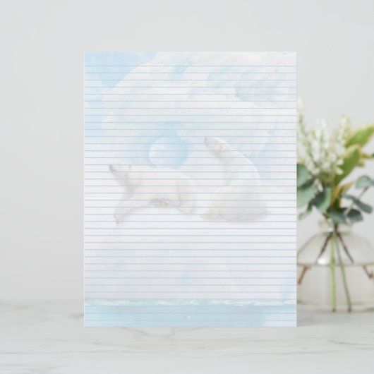 Gletscherbären Lined - 8,5" x 11" Stationierblech (Stehend Vorderseite)