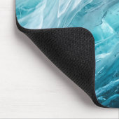 Gletscherblau-Eis-Abstrakt-Mauspad Mousepad (Ecke)