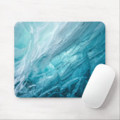 Gletscherblau-Eis-Abstrakt-Mauspad Mousepad (Mit Mouse)