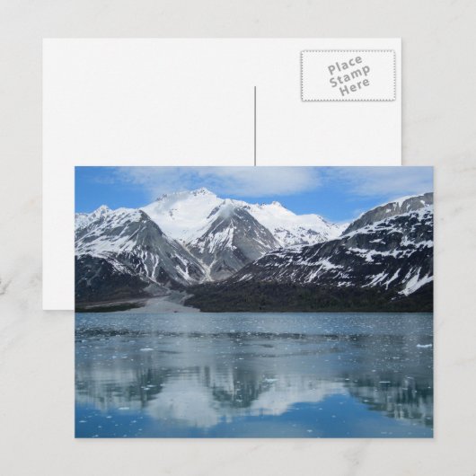 Gletscherbucht mit Reflektion Postkarte (Vorne/Hinten)