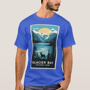 Gletscherbucht Nationalpark Reiseplakat TShirt 2