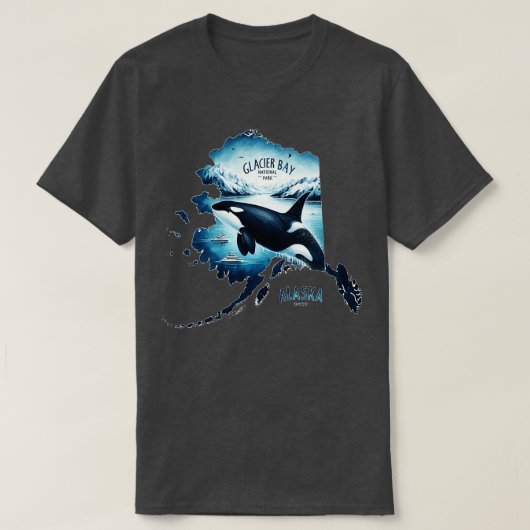 Gletscherbucht Nationalpark TShirt (Design vorne)