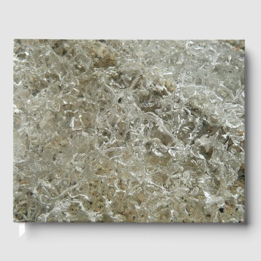 Gletschereis Abstrakte Naturstruktur Gästebuch (Vorderseite)