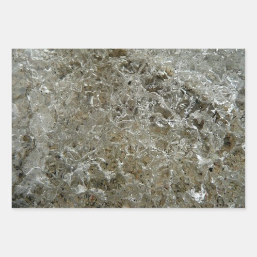 Gletschereis Abstrakte Naturstruktur Geschenkpapier Set (Vorderseite)