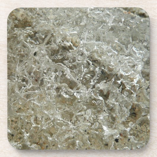 Gletschereis Abstrakte Naturstruktur Getränkeuntersetzer (Vorderseite)