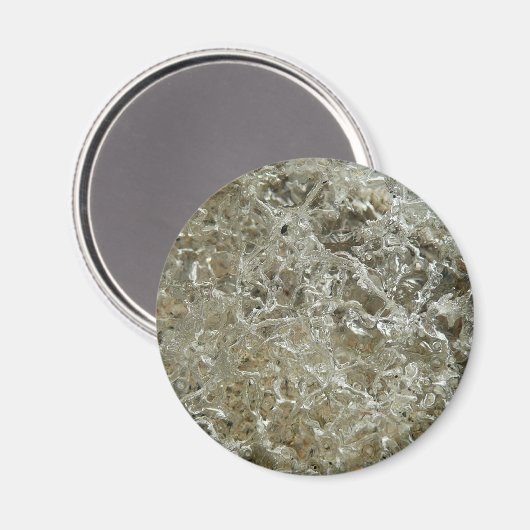 Gletschereis Abstrakte Naturstruktur Magnet (Vorderseite/Rückseite)