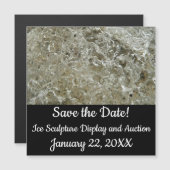 Gletschereis Abstrakte Naturstruktur Magnetkarte (Vorne/Hinten)