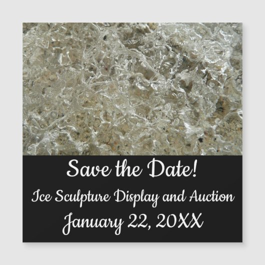 Gletschereis Abstrakte Naturstruktur Magnetkarte (Vorderseite)