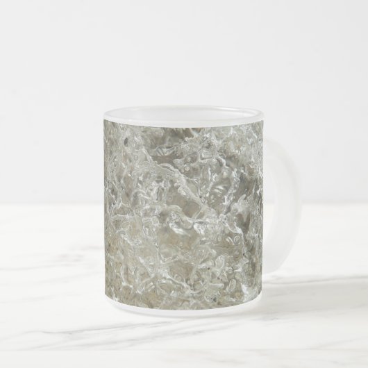 Gletschereis Abstrakte Naturstruktur Mattglastasse (VorderseiteRechts)