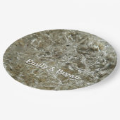 Gletschereis Abstrakte Naturstruktur Pappteller (Schrägansicht)