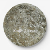 Gletschereis Abstrakte Naturstruktur Pappteller (Vorderseite)