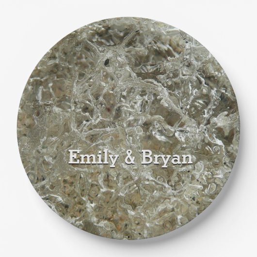 Gletschereis Abstrakte Naturstruktur Pappteller (Vorderseite)