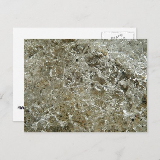 Gletschereis Abstrakte Naturstruktur Postkarte (Vorne/Hinten)