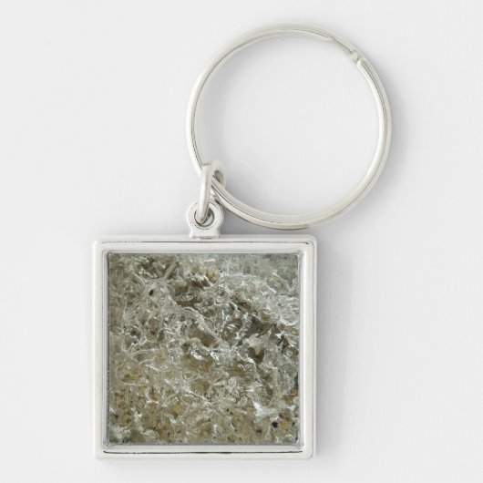 Gletschereis Abstrakte Naturstruktur Schlüsselanhänger (Vorne)