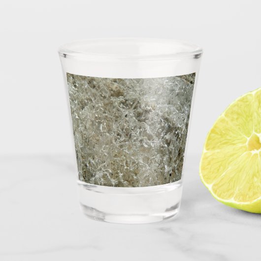 Gletschereis Abstrakte Naturstruktur Schnapsglas (Vorderseite)