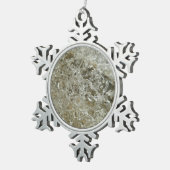 Gletschereis Abstrakte Naturstruktur Schneeflocken Zinn-Ornament (Rechts)