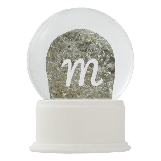 Gletschereis Abstrakte Naturstruktur Schneekugel (Vorderseite)