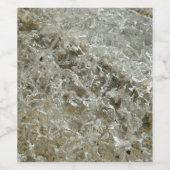 Gletschereis Abstrakte Naturstruktur Weinetikett (Einzelnes Label)