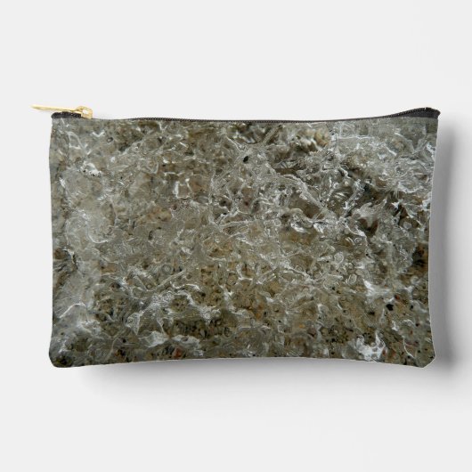 Gletschereis Abstrakte Naturstruktur Zubehörtasche (Vorderseite)