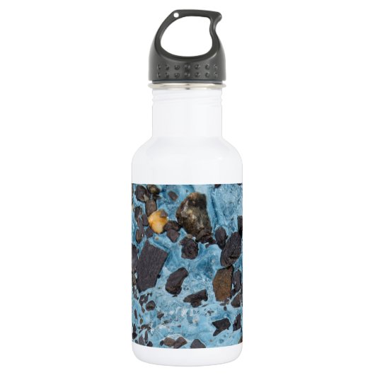 Gletschereis mit einem Spritzer Gold - Gletscher Trinkflasche (Vorderseite)