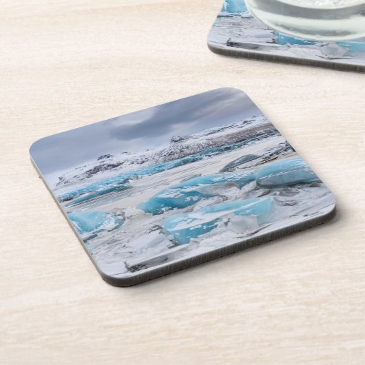 Gletschereislandschaft, Island Getränkeuntersetzer (Linke Seite)