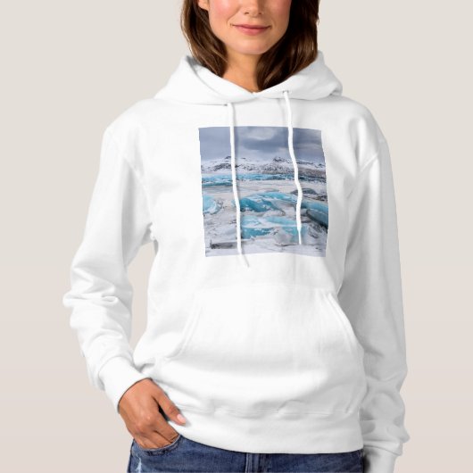 Gletschereislandschaft, Island Hoodie (Vorderseite)