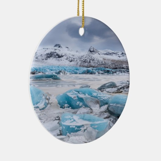 Gletschereislandschaft, Island Keramik Ornament (Rechts)
