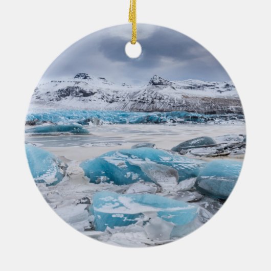 Gletschereislandschaft, Island Keramik Ornament (Hinten)