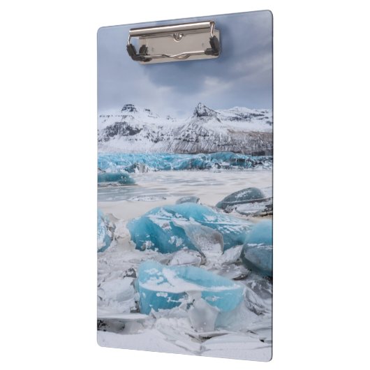 Gletschereislandschaft, Island Klemmbrett (Links)