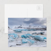 Gletschereislandschaft, Island Postkarte (Vorne/Hinten)