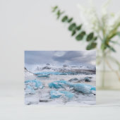 Gletschereislandschaft, Island Postkarte (Stehend Vorderseite)